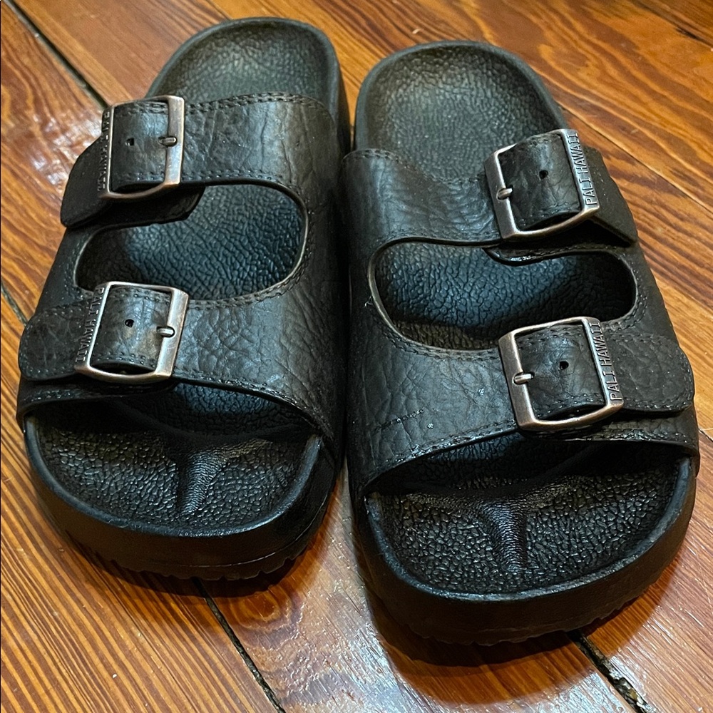 Dark Brown Pali Hawaii Buckle Sandals
